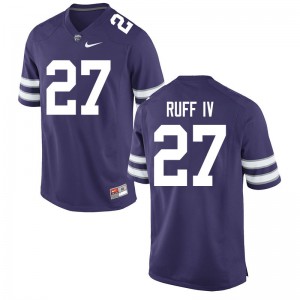 Men's Kansas State Wildcats Cornelius Ruff IV #27 University Purple Jerseys 505539-703