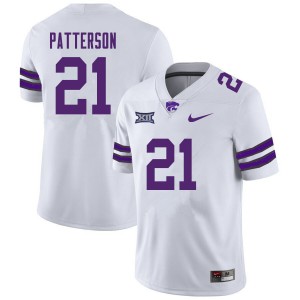 Mens Kansas State Wildcats Darreyl Patterson #21 Embroidery White Jersey 532524-503