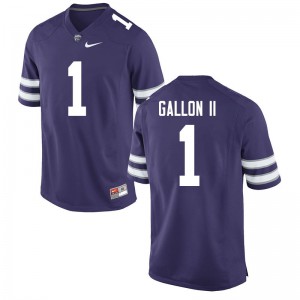Mens Kansas State Wildcats Eric Gallon II #1 Purple Stitch Jerseys 672924-851