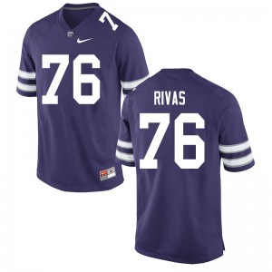 Mens Kansas State Wildcats Josh Rivas #76 Alumni Purple Jerseys 172744-380