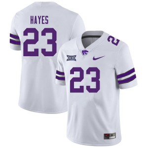 Mens Kansas State Wildcats Marcus Hayes #23 Player White Jersey 157546-113