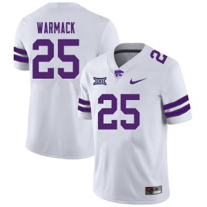 Men's Kansas State Wildcats Michael Warmack #25 White Player Jerseys 961586-184
