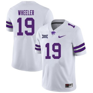 Men Kansas State Wildcats Samuel Wheeler #19 White Embroidery Jerseys 970406-521