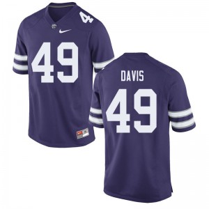 Men Kansas State Wildcats Adam Davis #49 Stitched Purple Jersey 135147-241
