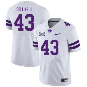 Mens Kansas State Wildcats Terrence Collins II #43 White Stitch Jersey 213147-189