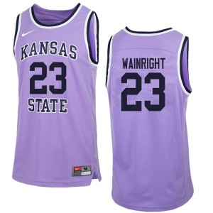 Men Kansas State Wildcats Amaad Wainright #23 Retro Purple Stitch Jersey 888885-540