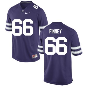 Mens Kansas State Wildcats B.J. Finney #66 Purple Official Jerseys 364188-409