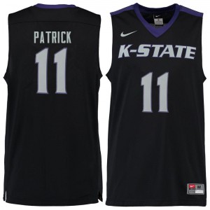 Mens Kansas State Wildcats Brian Patrick #11 Official Black Jerseys 843732-384