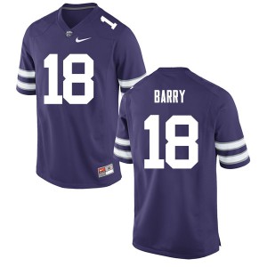 Men's Kansas State Wildcats Brogan Barry #18 High School Purple Jersey 291394-645