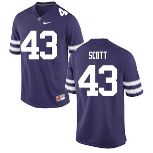 Men's Kansas State Wildcats Drew Scott #43 NCAA Purple Jerseys 608041-980
