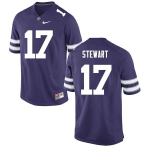 Mens Kansas State Wildcats Isaiah Stewart #17 Purple Official Jerseys 516054-603