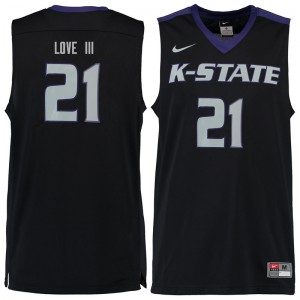 Mens Kansas State Wildcats James Love III #21 Player Black Jersey 988732-441