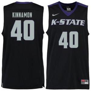 Mens Kansas State Wildcats Kade Kinnamon #40 Black Alumni Jerseys 770154-126