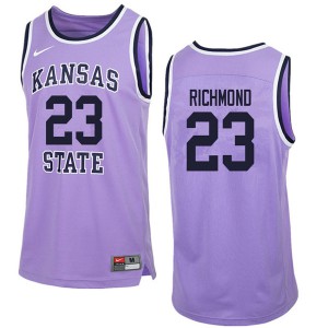 Men Kansas State Wildcats Mitch Richmond #23 Retro Purple Stitch Jerseys 332154-354