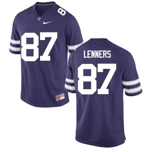 Mens Kansas State Wildcats Nick Lenners #87 Purple College Jerseys 996840-317