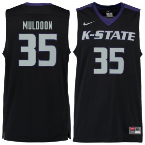 Mens Kansas State Wildcats Patrick Muldoon #35 Black College Jerseys 249251-192