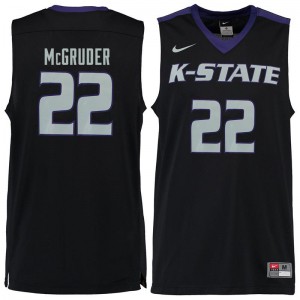 Men's Kansas State Wildcats Rodney McGruder #22 Basketball Black Jersey 139524-866