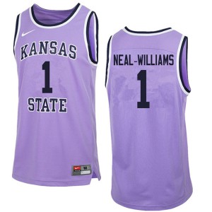 Mens Kansas State Wildcats Shaun Neal-Williams #1 NCAA Retro Purple Jersey 121589-629