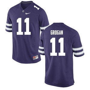 Men's Kansas State Wildcats Steve Grogan #11 High School Purple Jersey 783957-641