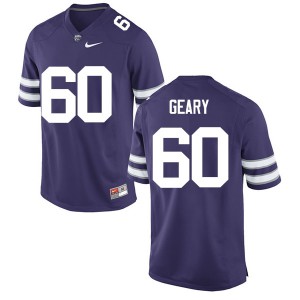 Men's Kansas State Wildcats Will Geary #60 Purple Player Jerseys 288503-784