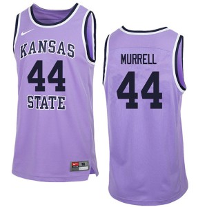 Mens Kansas State Wildcats Willie Murrell #44 Purple Retro University Jerseys 247697-654