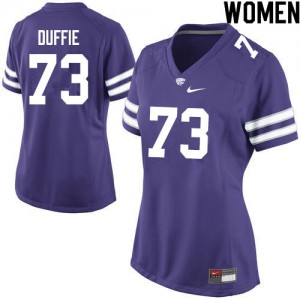 Women's Kansas State Wildcats Christian Duffie #73 Official Purple Jersey 982031-897