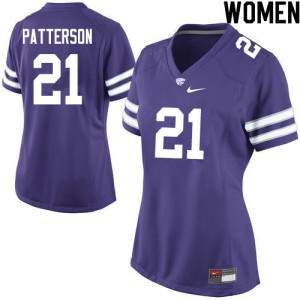 Womens Kansas State Wildcats Darreyl Patterson #21 Purple College Jersey 985569-499