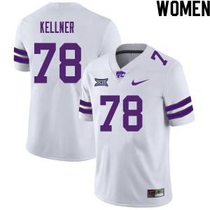 Women Kansas State Wildcats Marshall Kellner #78 White NCAA Jerseys 898253-113