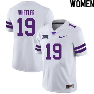 Womens Kansas State Wildcats Samuel Wheeler #19 White Football Jersey 346250-302