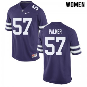 Women's Kansas State Wildcats Beau Palmer #57 Purple Football Jersey 577339-575