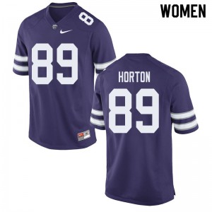 Women Kansas State Wildcats C.J. Horton #89 Purple High School Jersey 711199-628