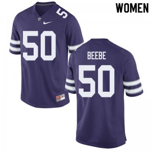 Women's Kansas State Wildcats Cooper Beebe #50 University Purple Jersey 600018-588