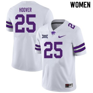 Women Kansas State Wildcats Gabe Hoover #25 White Official Jersey 297681-672
