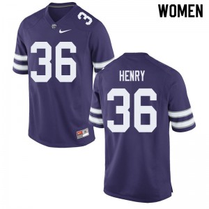 Womens Kansas State Wildcats Hunter Henry #36 Purple Player Jersey 554743-139