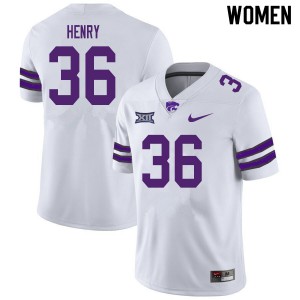 Women's Kansas State Wildcats Hunter Henry #36 White High School Jersey 621024-327
