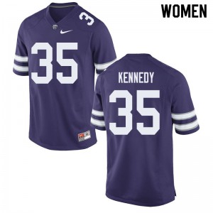 Women's Kansas State Wildcats Jairus Kennedy #35 Stitched Purple Jerseys 965424-671