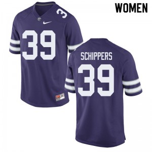 Women's Kansas State Wildcats Jordan Schippers #39 Purple University Jersey 871093-377