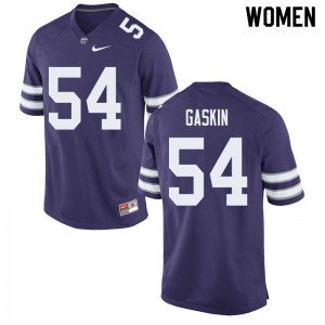 Women Kansas State Wildcats Kienen Gaskin #54 University Purple Jersey 616847-810