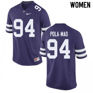 Women's Kansas State Wildcats Matthew Pola-Mao #94 Purple University Jerseys 851163-126