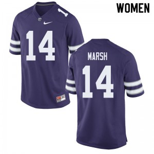 Womens Kansas State Wildcats Max Marsh #14 NCAA Purple Jersey 538359-129