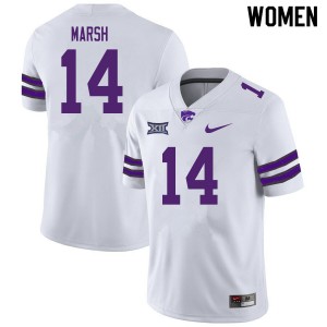 Womens Kansas State Wildcats Max Marsh #14 NCAA White Jersey 352774-897