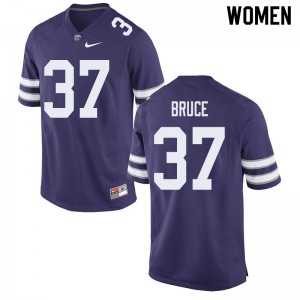 Women's Kansas State Wildcats Parker Bruce #37 Purple Embroidery Jerseys 535381-241
