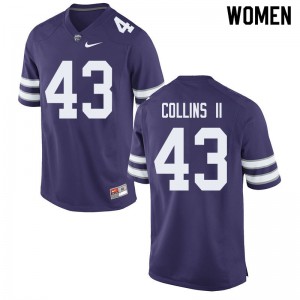 Women's Kansas State Wildcats Terrence Collins II #43 University Purple Jersey 240967-939