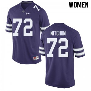 Women's Kansas State Wildcats Witt Mitchum #72 Purple Official Jersey 240844-956