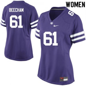 Women Kansas State Wildcats Abdul Beecham #61 Purple University Jersey 468788-414