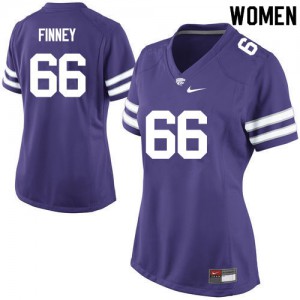 Women's Kansas State Wildcats B.J. Finney #66 College Purple Jersey 866629-160