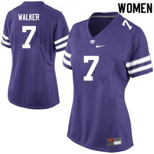 Women Kansas State Wildcats Elijah Walker #7 Purple Alumni Jerseys 388577-617