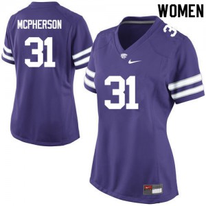 Women Kansas State Wildcats Jahron McPherson #31 Stitched Purple Jersey 300180-273