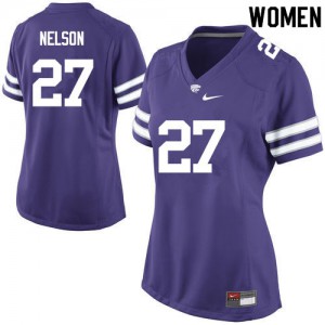 Womens Kansas State Wildcats Jordy Nelson #27 Alumni Purple Jersey 346293-131
