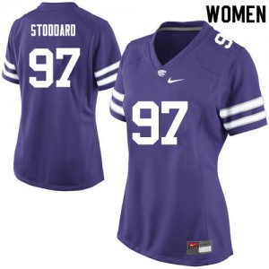 Women's Kansas State Wildcats Logan Stoddard #97 Purple NCAA Jerseys 674578-738